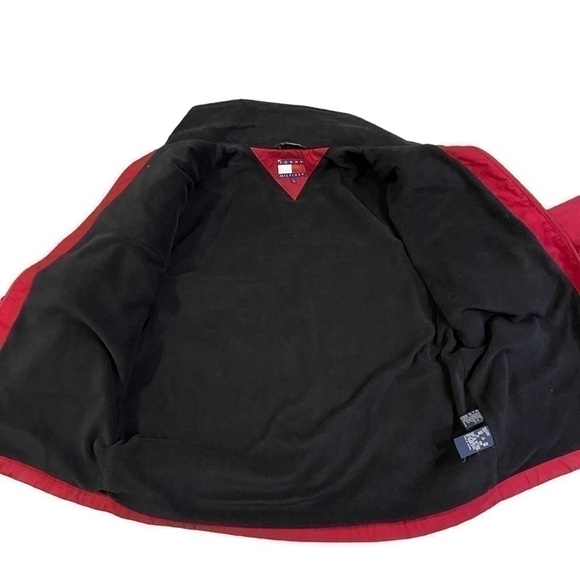 Mens TOMMY HILFIGER Red Logo Insulated Jacket Coat - Picture 5 of 7